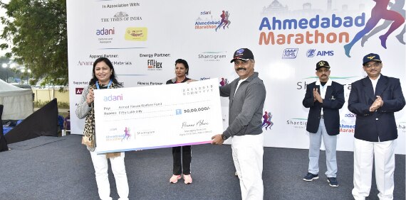 Adani Ahmedabad Marathon 2019 - 50 Lacs Donation to Armed Forces