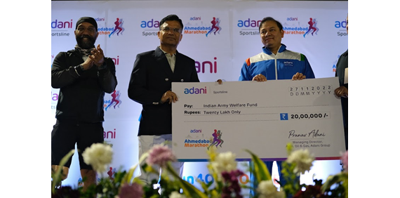 Adani Ahmedabad Marathon 2019 - 50 Lacs Donation to Armed Forces