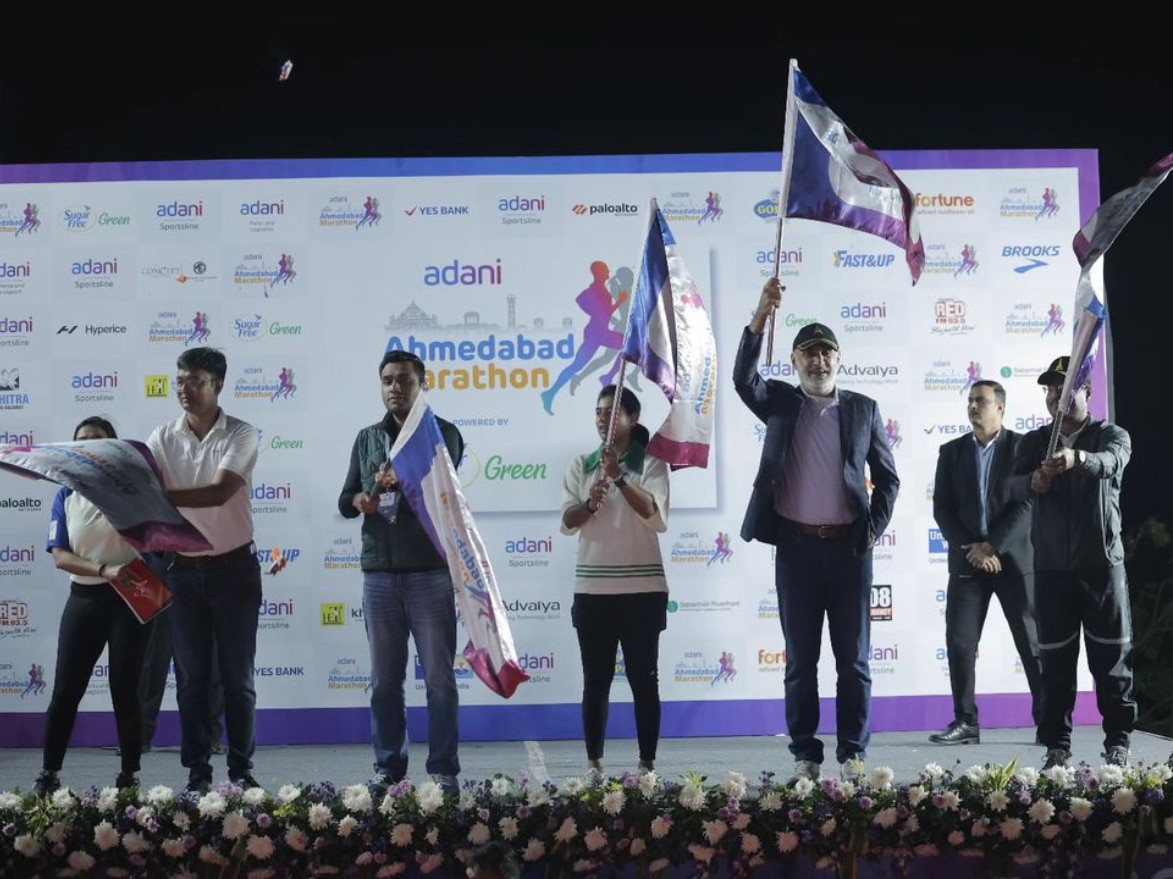 Adani Ahmedabad Marathon 2023 - Half Marathon Flag Off
