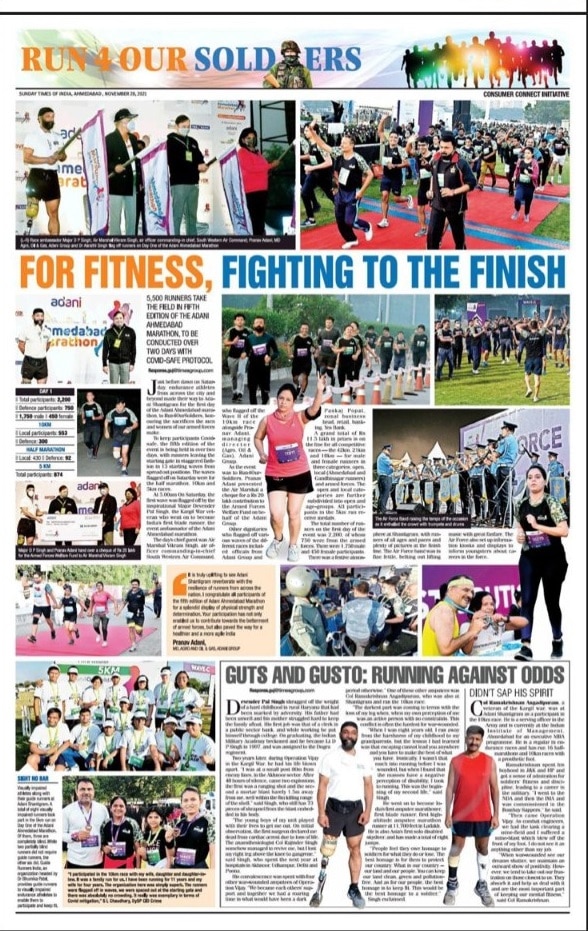 Ahmedabad Marathon 2021 Day 1 - Times of India Coverage 