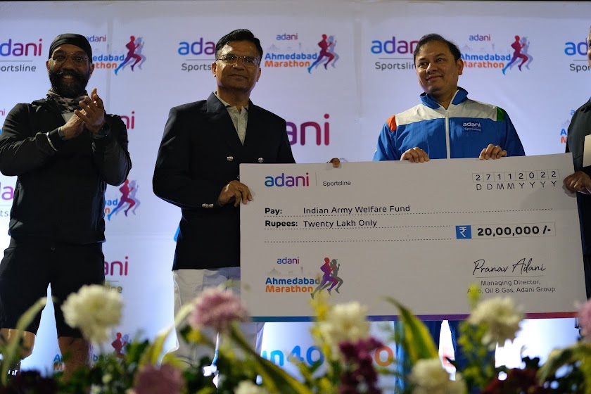 Adani Ahmedabad Marathon 2019 - 50 Lacs Donation to Armed Forces